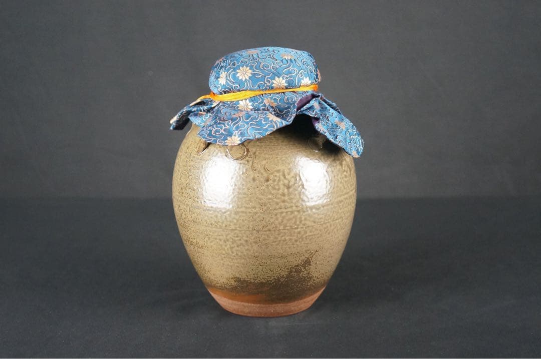 尾中窯 市野信水 作 丹波焼 茶壺 飾壺 陶印 共箱 茶道具 茶事