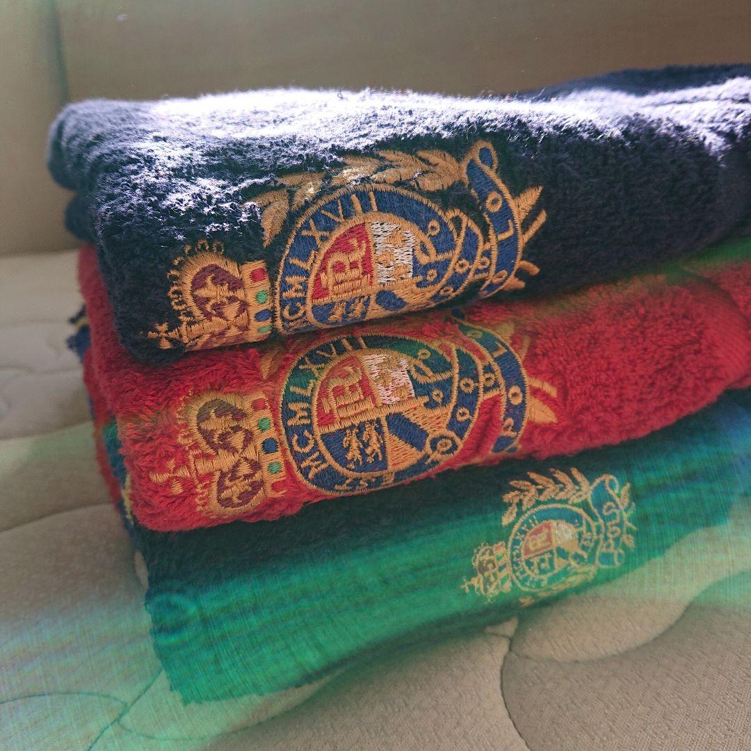 値下げ：ラルフローレン ①バスタオル3枚セット ゲスト用に エンブレム付き希少