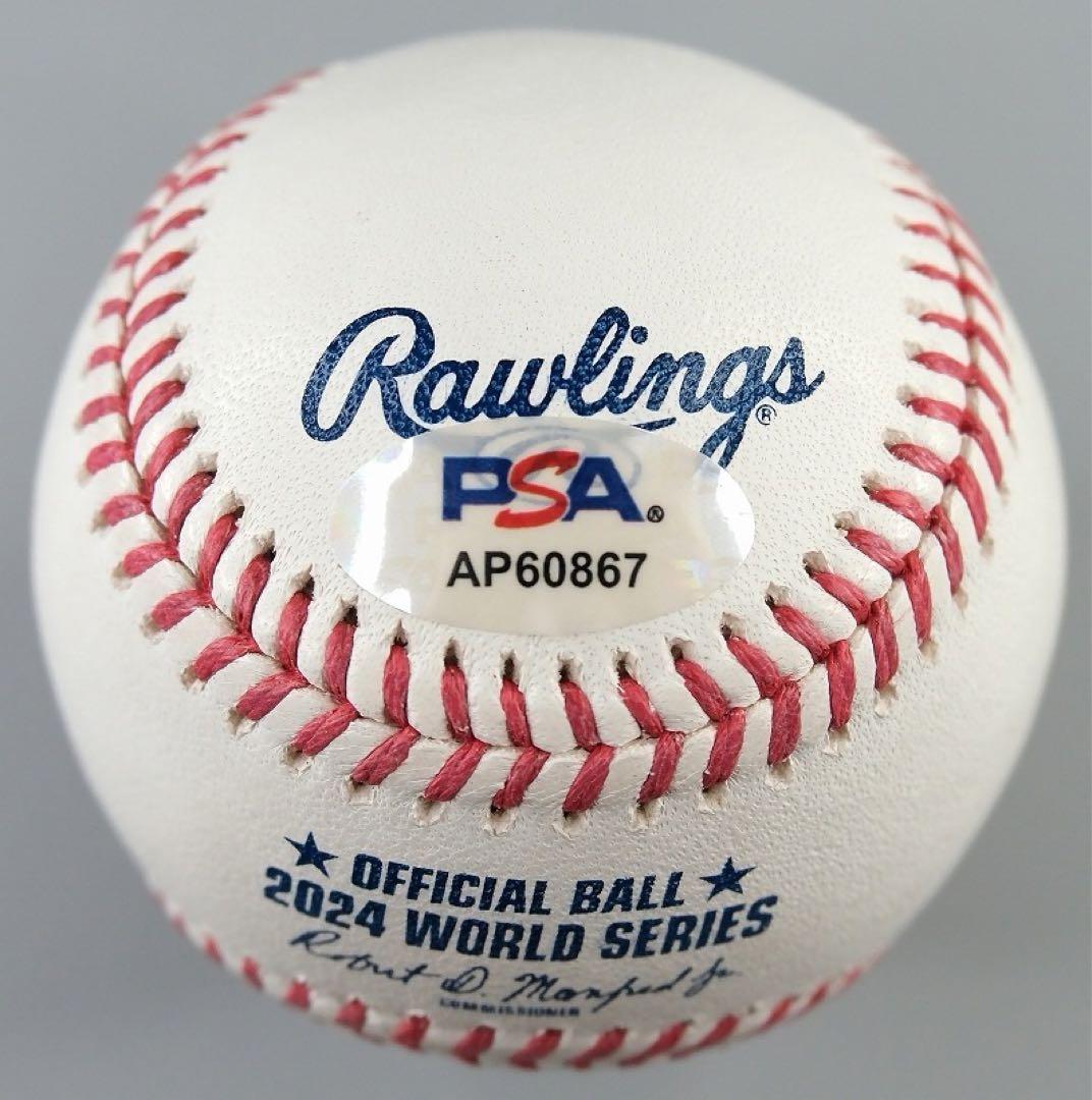 クレイトン・カーショウ 2024年ワールドシリーズ球 直筆サインボール/大谷翔平