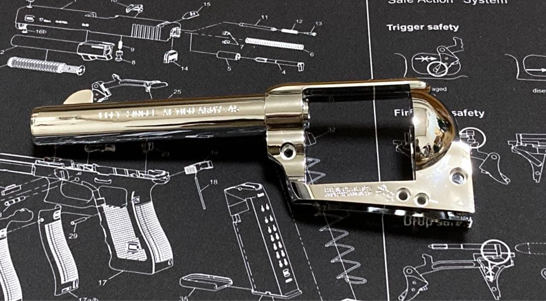 新品 未使用 ハートフォード SAA 用 シルバー シビリアン バレル フレーム