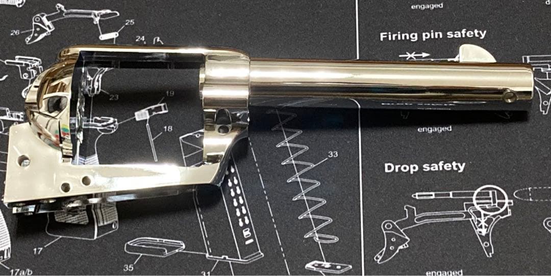 新品 未使用 ハートフォード SAA 用 シルバー シビリアン バレル フレーム