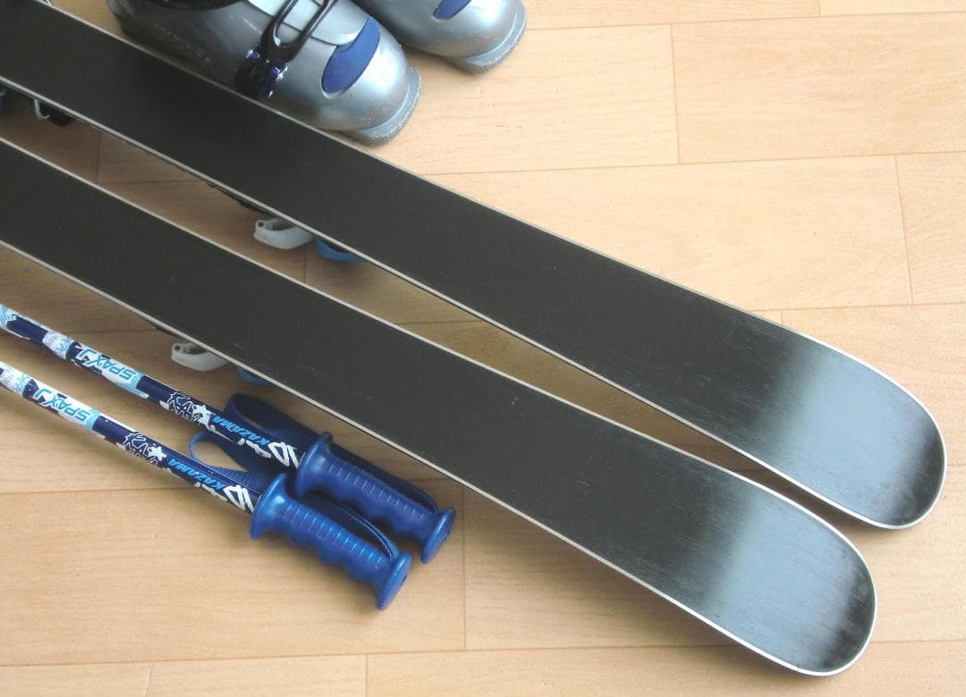 ■■送料無料■KAZAMA■子供用スキーフルセット■板106靴20■WAX済■■