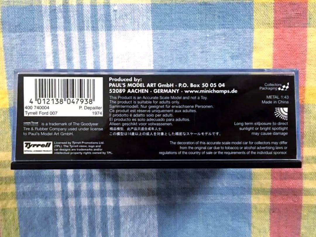 ミニチャンプス 1/43 ティレル・フォード 007 パトリック・ドゥパイエ
