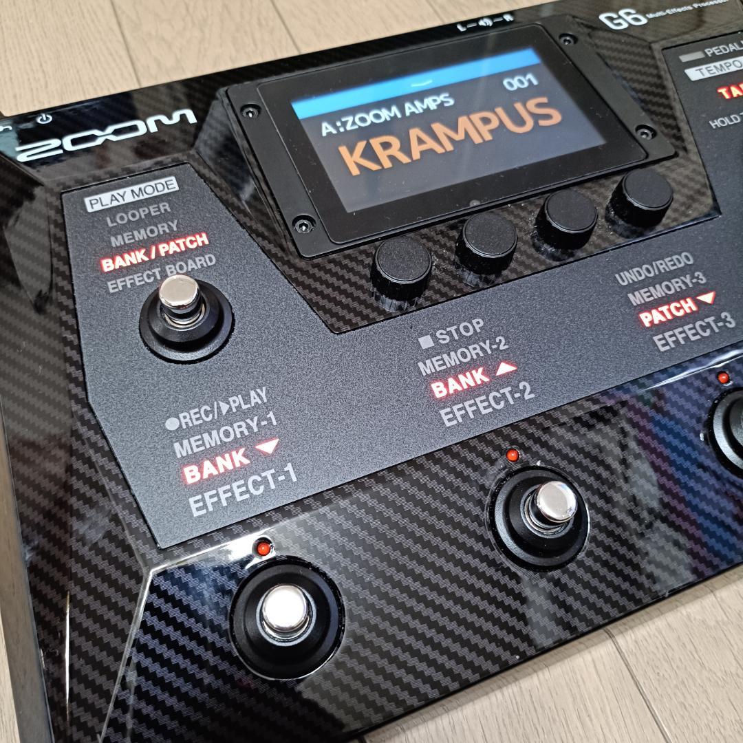 Zoom G6 マルチエフェクター ACアダプタ付 純正箱あり 保護フィルム貼付