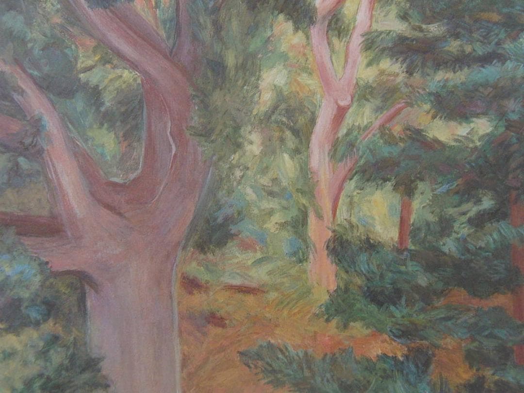 中谷貞彦、【樹影】、希少な額装用画集より、新品額装付