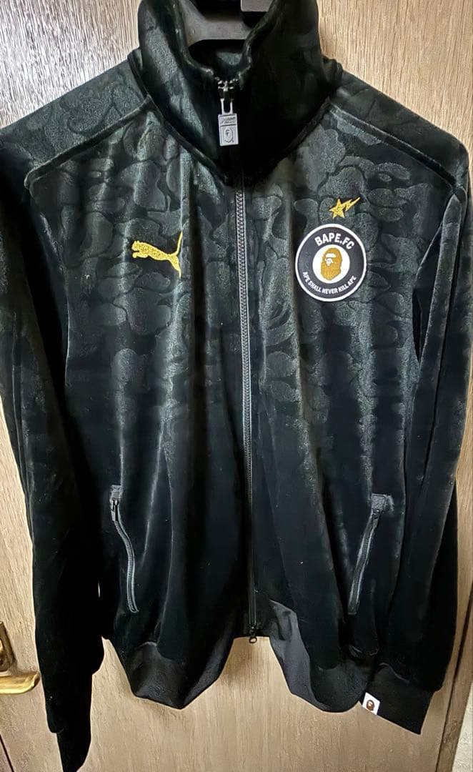 BAPE ×PUMA ブラックカモ ベロア セットアップジャージ