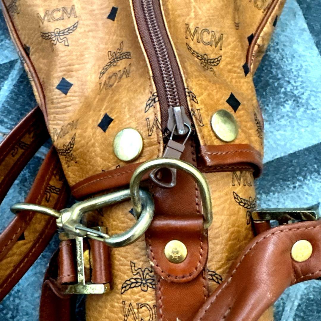 MCM レザーキャディバッグ ベージュ