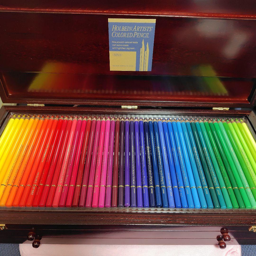 ホルベイン色鉛筆150色セット　木箱入り　殆ど新品