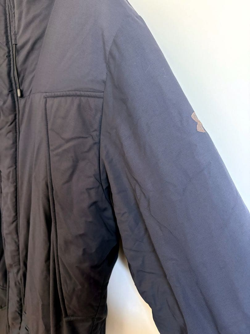 アンダーアーマー　UAロングコート　ベンチコート　アウター　M ネイビー　紺色