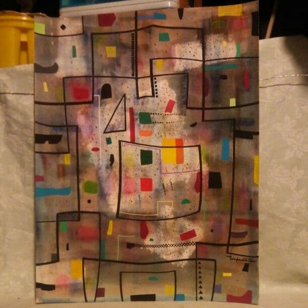 水彩による抽象　F8  Harmony　8