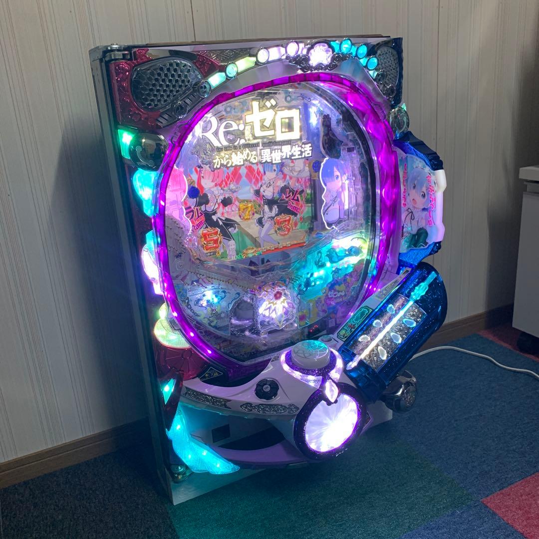 実機　P Re：ゼロから始める異世界生活M０６　循環加工　パチンコ　リゼロ　青玉