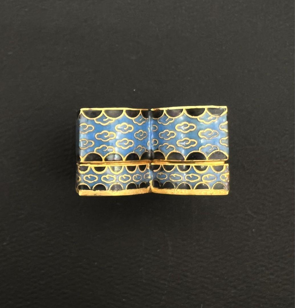 中國美術 古玩 景泰蓝 七宝焼 蝶々香合 香道具