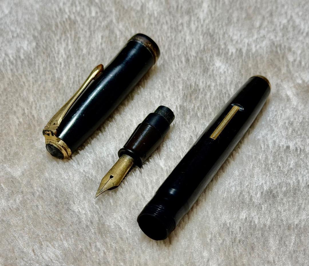 現状品◆パイロット Pilot 古いレバーフィラー式万年筆 14Kペン先