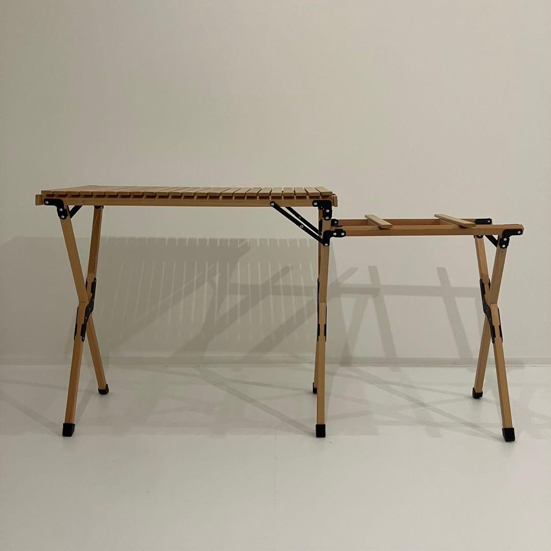 FIELDOOR ウッドロールトップ キッチンテーブル ツーバーナー対応