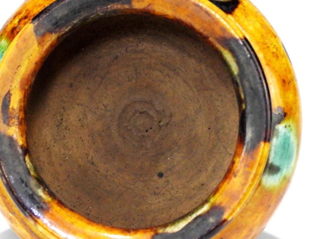 中国美術 時代 三彩 香炉 公勝 造 銀火舍