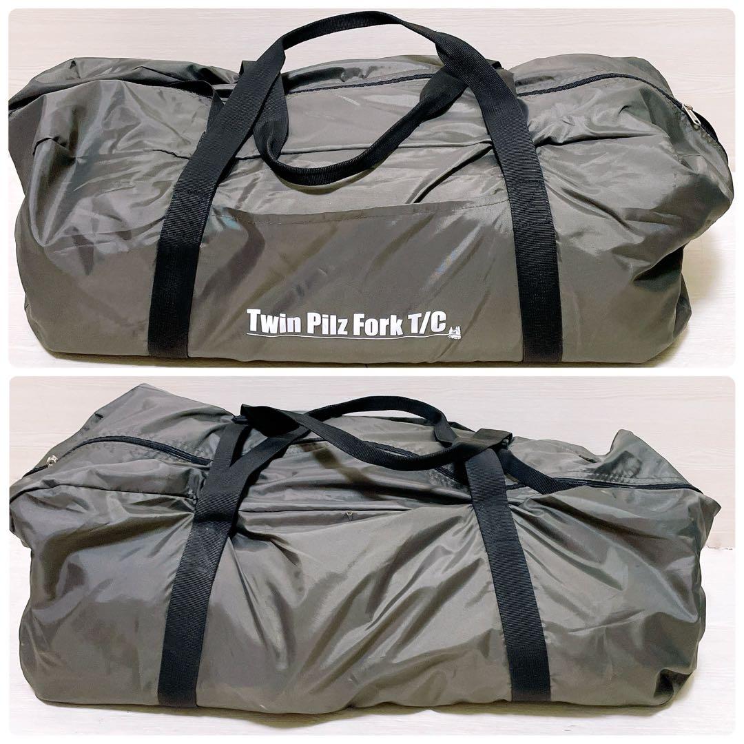 未使用品 ツインピルツフォークtc 2ポールテント シェルター キャンプ 白