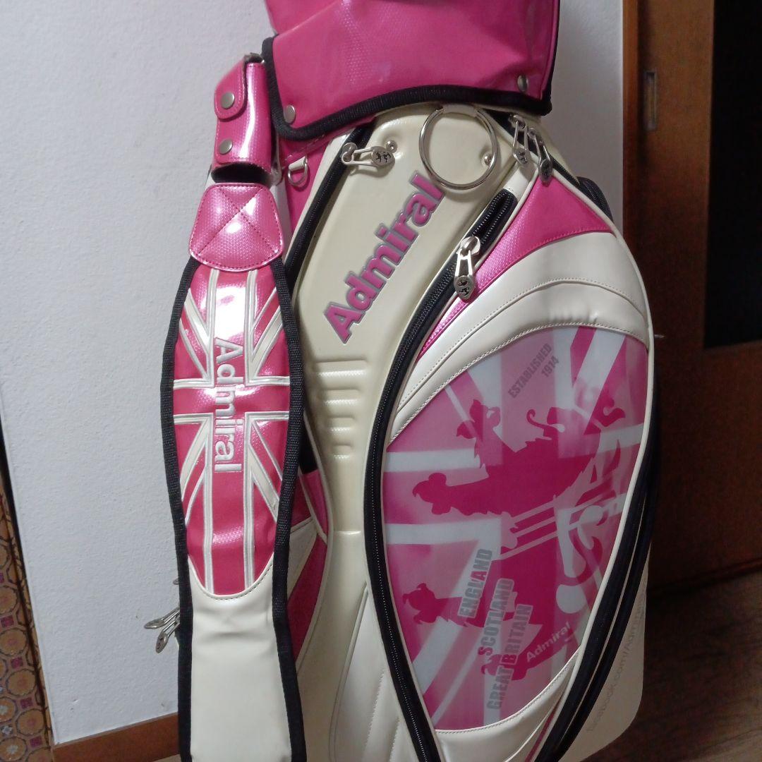 Admiral ユニオンジャック スタンドキャディバッグ★ピンク