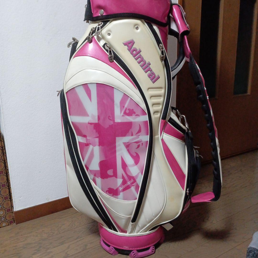 Admiral ユニオンジャック スタンドキャディバッグ★ピンク