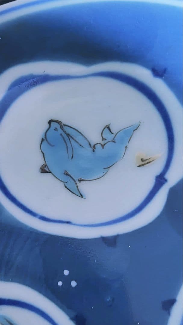 宮崎祐輔 染綿窓絵兎 八角鉢　※メルカリのみ出品