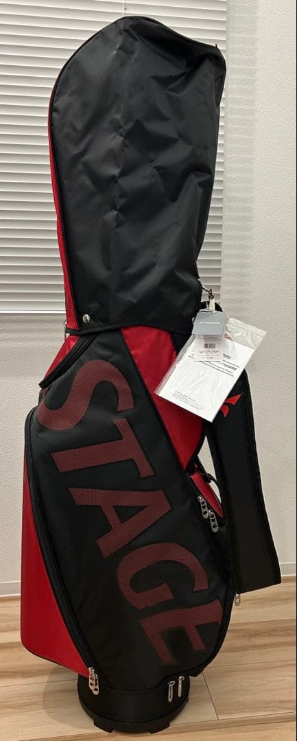 （新品未使用）TOURSTAGE ツアーステージ キャディバッグ 黒赤