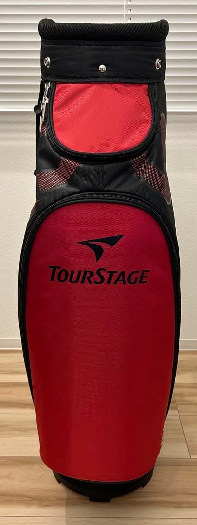 （新品未使用）TOURSTAGE ツアーステージ キャディバッグ 黒赤