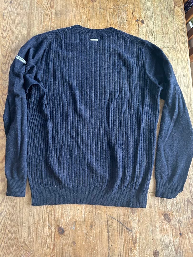 ■ マスターバニー　メンズ　L ネイビー　ゴルフ　 ニット カシミヤ　5 紺