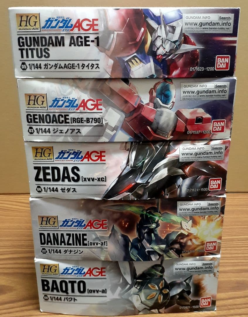 HG 『ガンダムAGE』5体セット