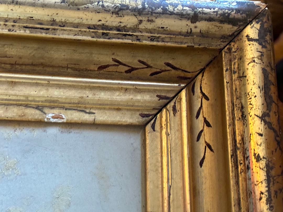 アンティーク　絵画　油絵　額付き　インテリア　装飾　1800年代　アメリカ