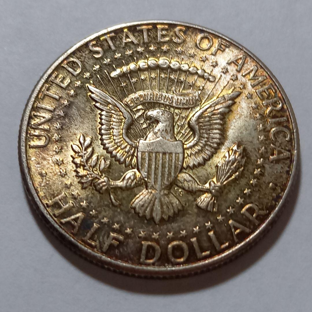銀貨 1964年 ケネディハーフダラー×3枚まとめて　トーン色
