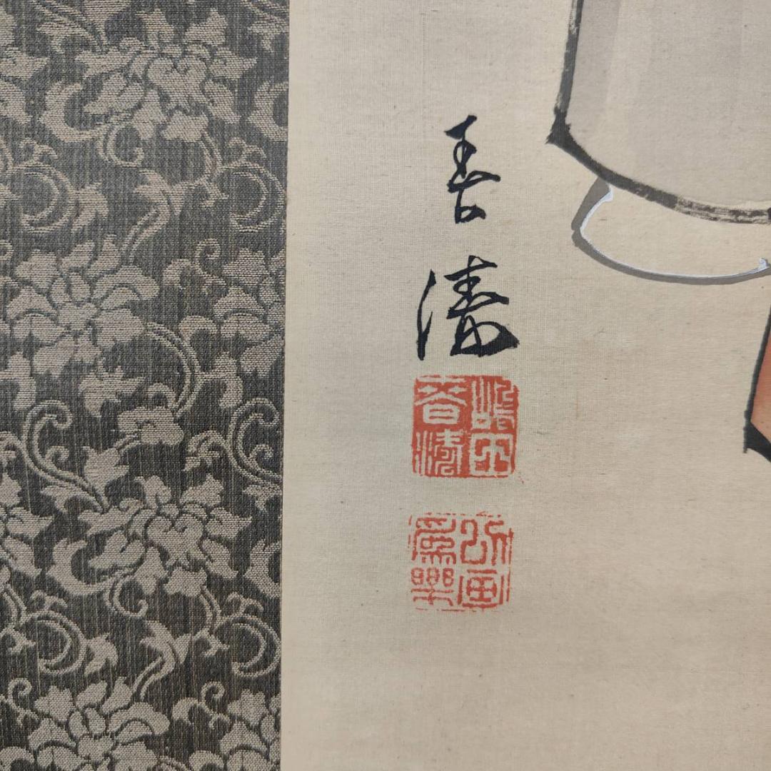 真作/嶋田春涛/郭子儀/人物図/中国/唐/大幅/布袋屋掛軸A-575