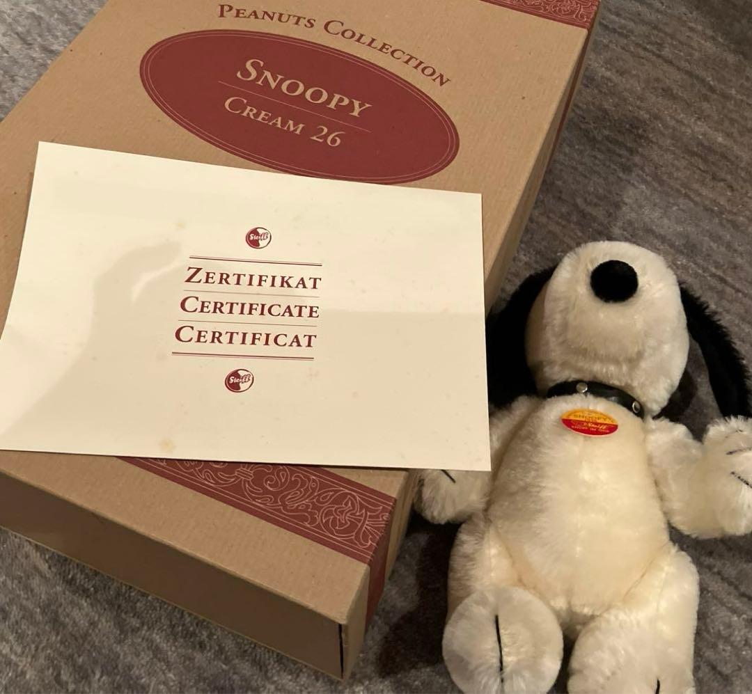超美品✨シュタイフ✨1998年SNOOPY CREAM26✨証明書・お箱あり✨