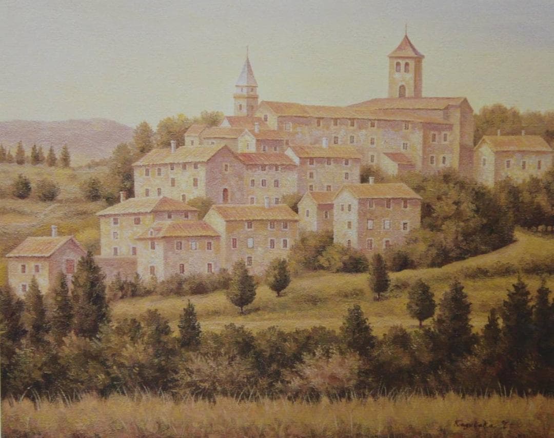 田畑和高、【ピストイア】、希少な額装用画集より、新品額装付