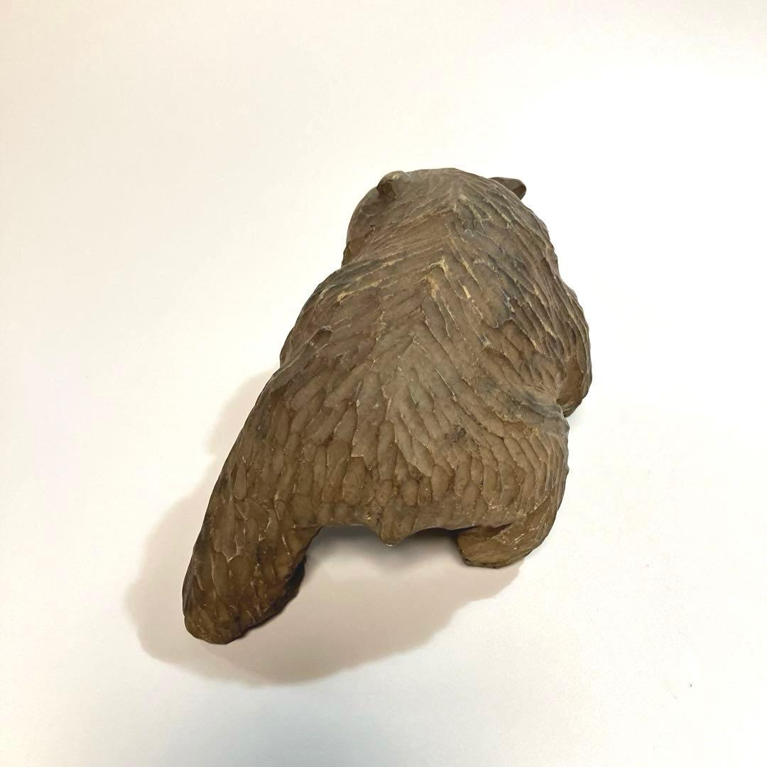 北海道　旭川　古作　木彫りの熊　木彫り熊　木彫熊　アイヌ　一刀彫　民芸　伝統工芸