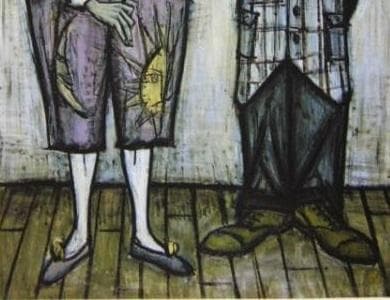 ベルナール・ビュッフェ【LE CIRQUE-Deux clowns】