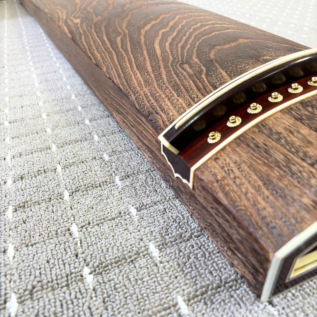 新品未使用 お琴 フルセット付属品付 上角すだれ彫 定価35万円相当 糸張り込