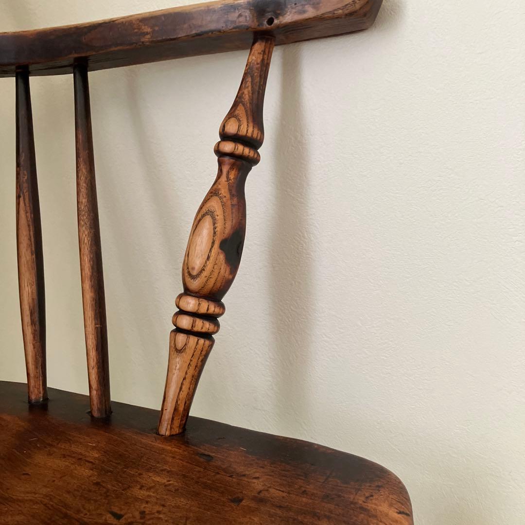 ボウバックチェア　イギリスアンティーク　アーム付き　ウィンザーチェア ー　椅子