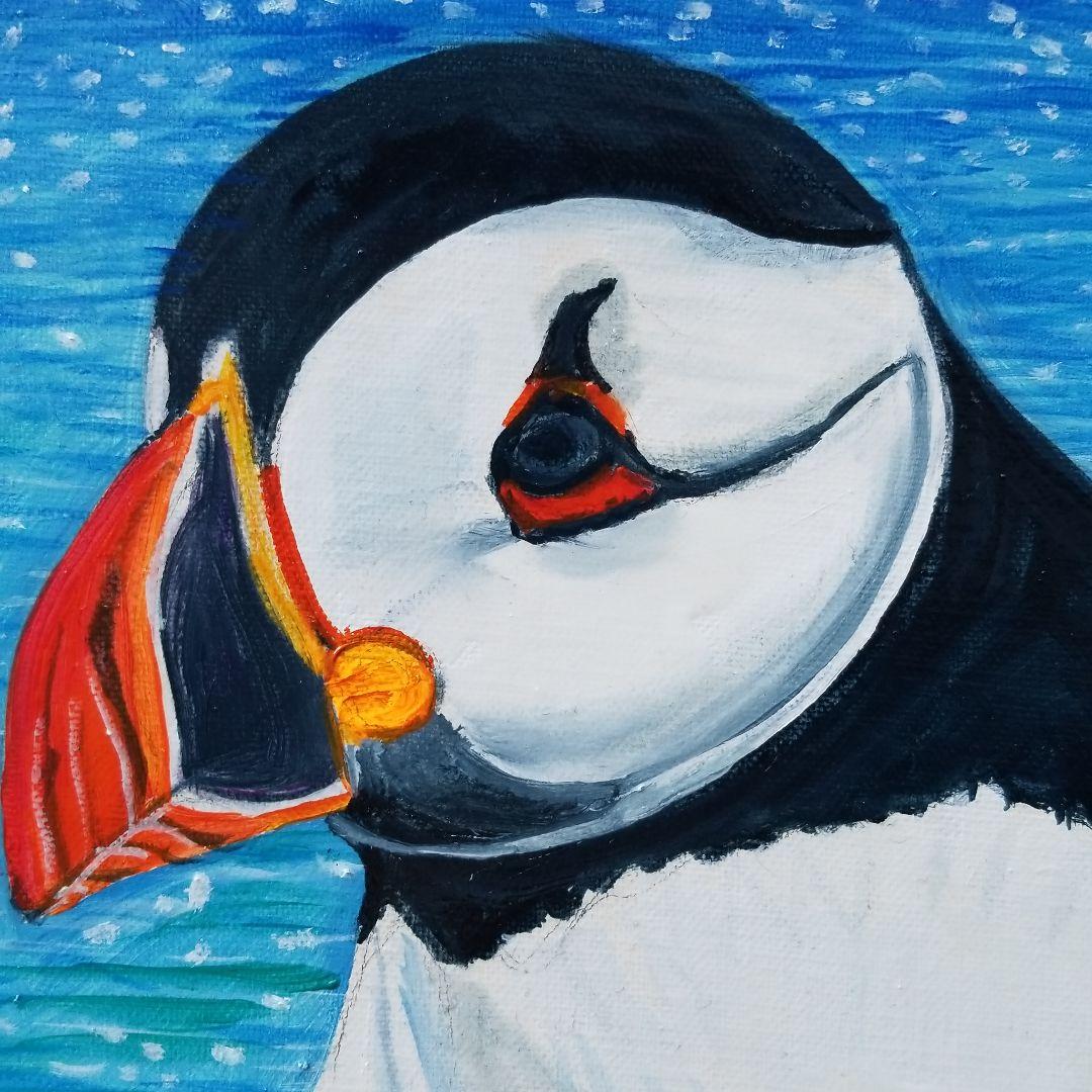 油絵　専用　ペンギンみたいな可愛すぎる鳥パフィン