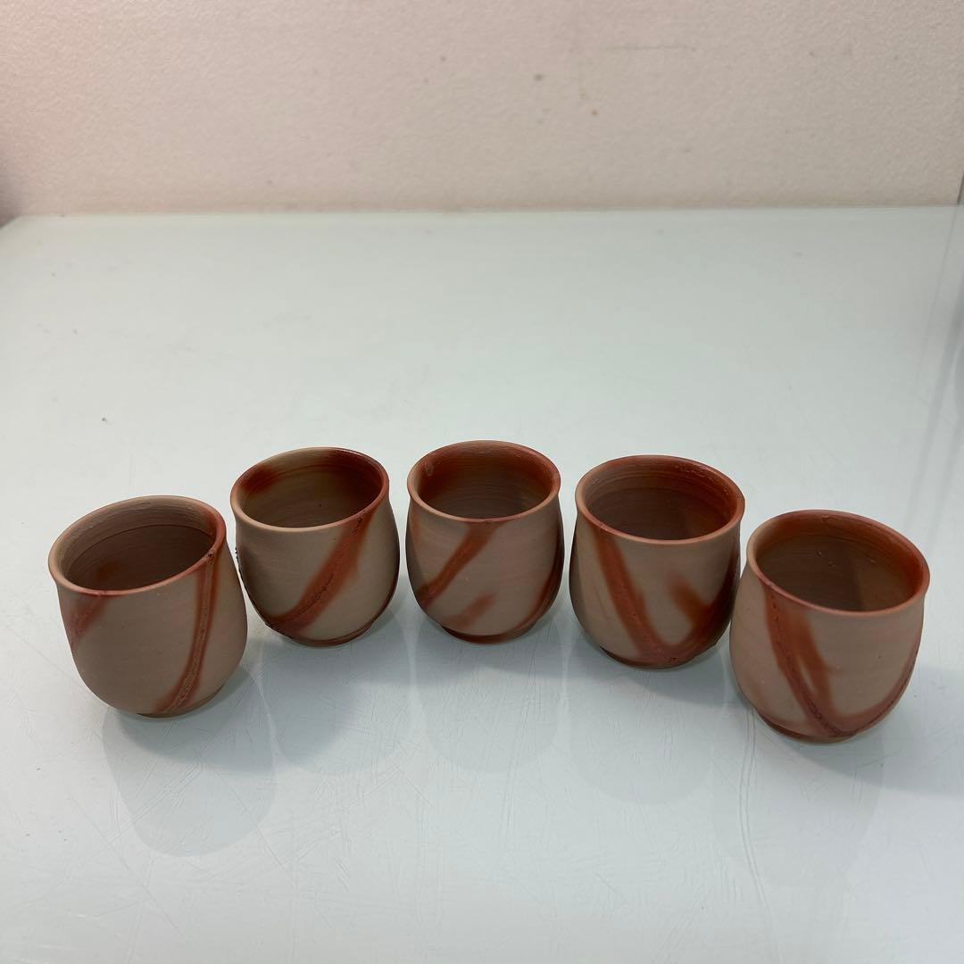 ☆緋襷(ひだすき)備前焼　本錫乾茂號造茶壷　茶入れ☆