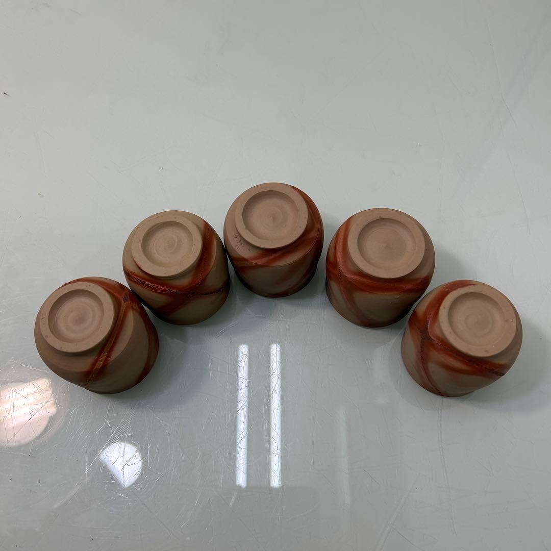 ☆緋襷(ひだすき)備前焼　本錫乾茂號造茶壷　茶入れ☆