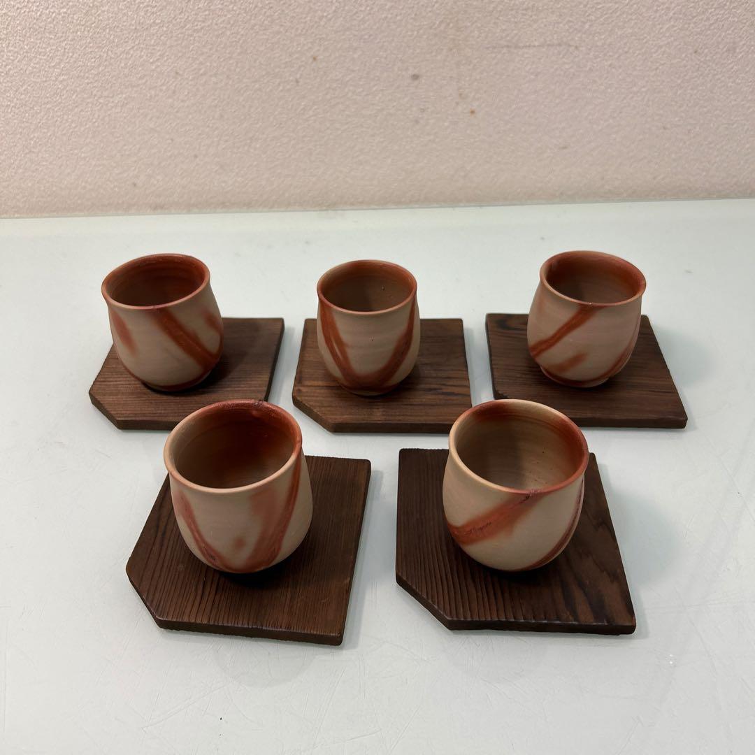 ☆緋襷(ひだすき)備前焼　本錫乾茂號造茶壷　茶入れ☆