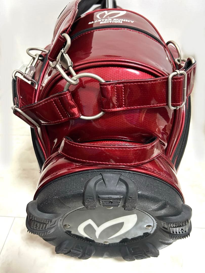 美品　マスターバニー　ツアーレッド　キャディバッグ　ヘッドカバー　エナメル　６点