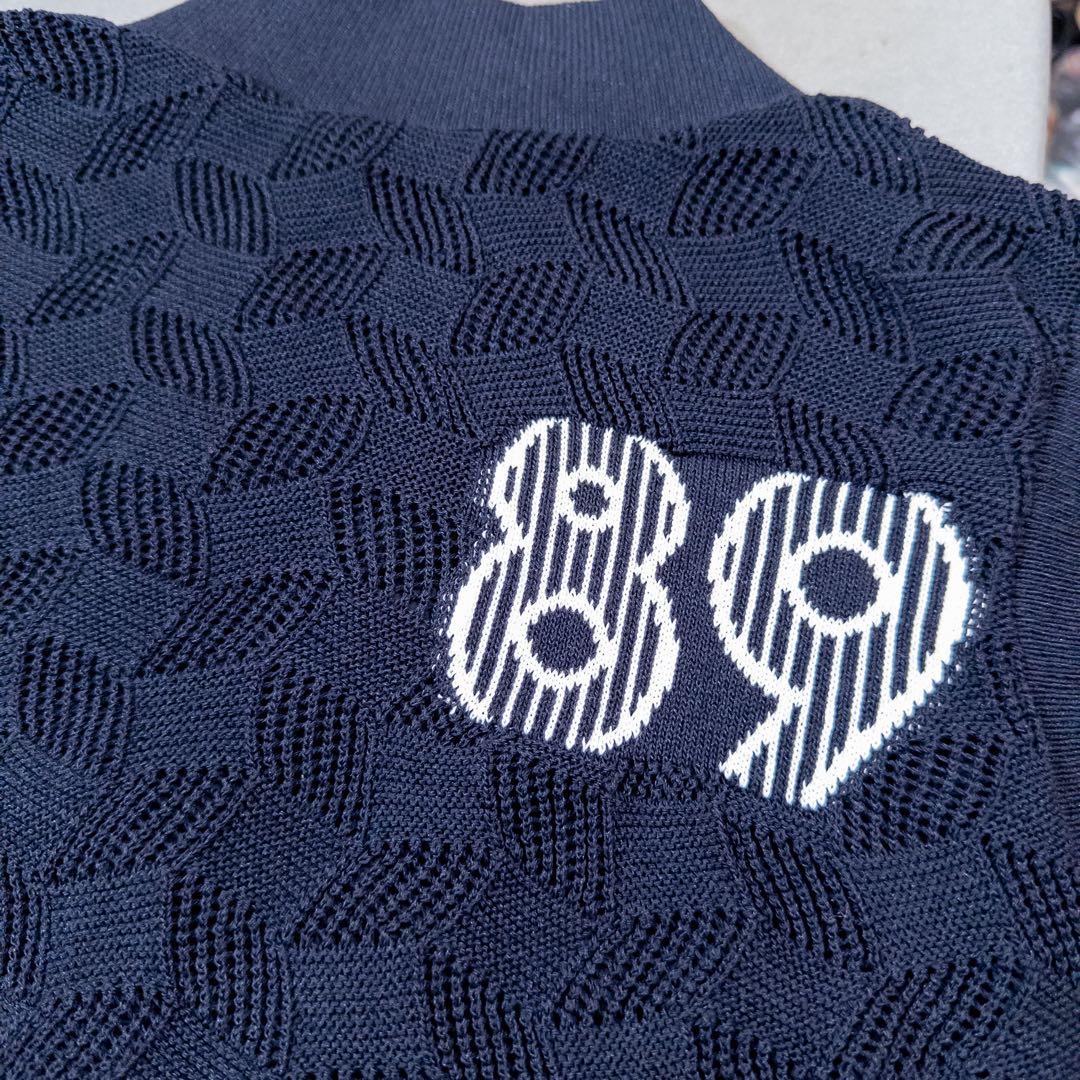 PEARLY GATES 変形チェックスタンドネックベスト レディース