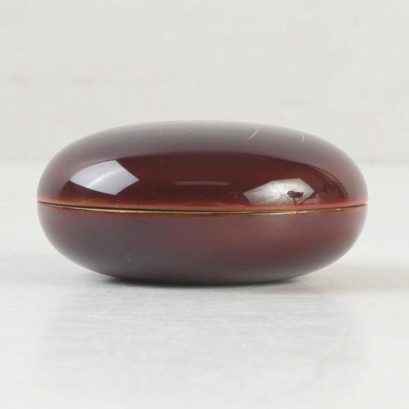 茶道具　武司作　鈴虫蒔絵　内金溜　香合　共布共箱　V　9517