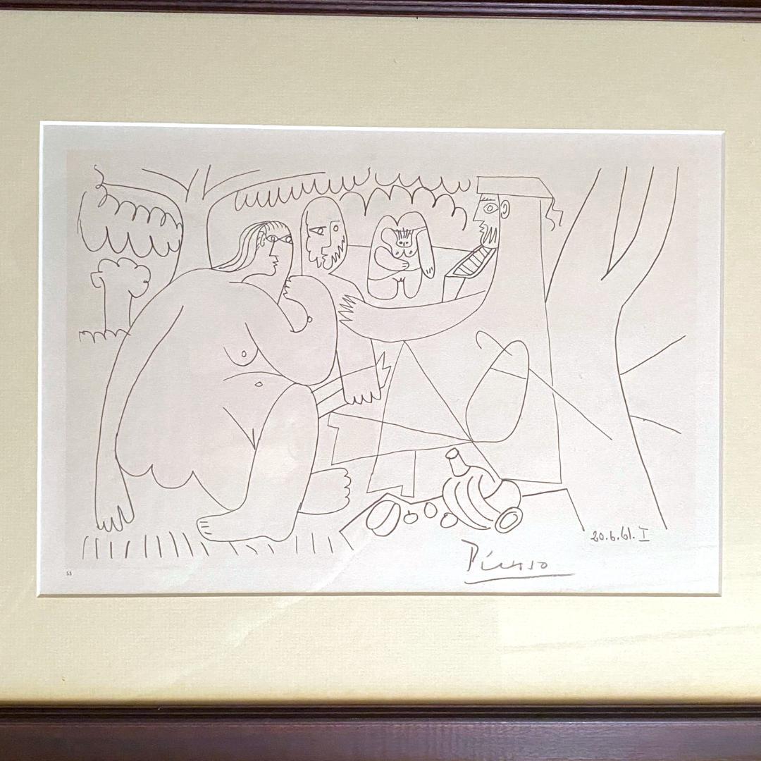 【美品】パブロ・ピカソ☆草上の昼食☆リトグラフ☆証明書付