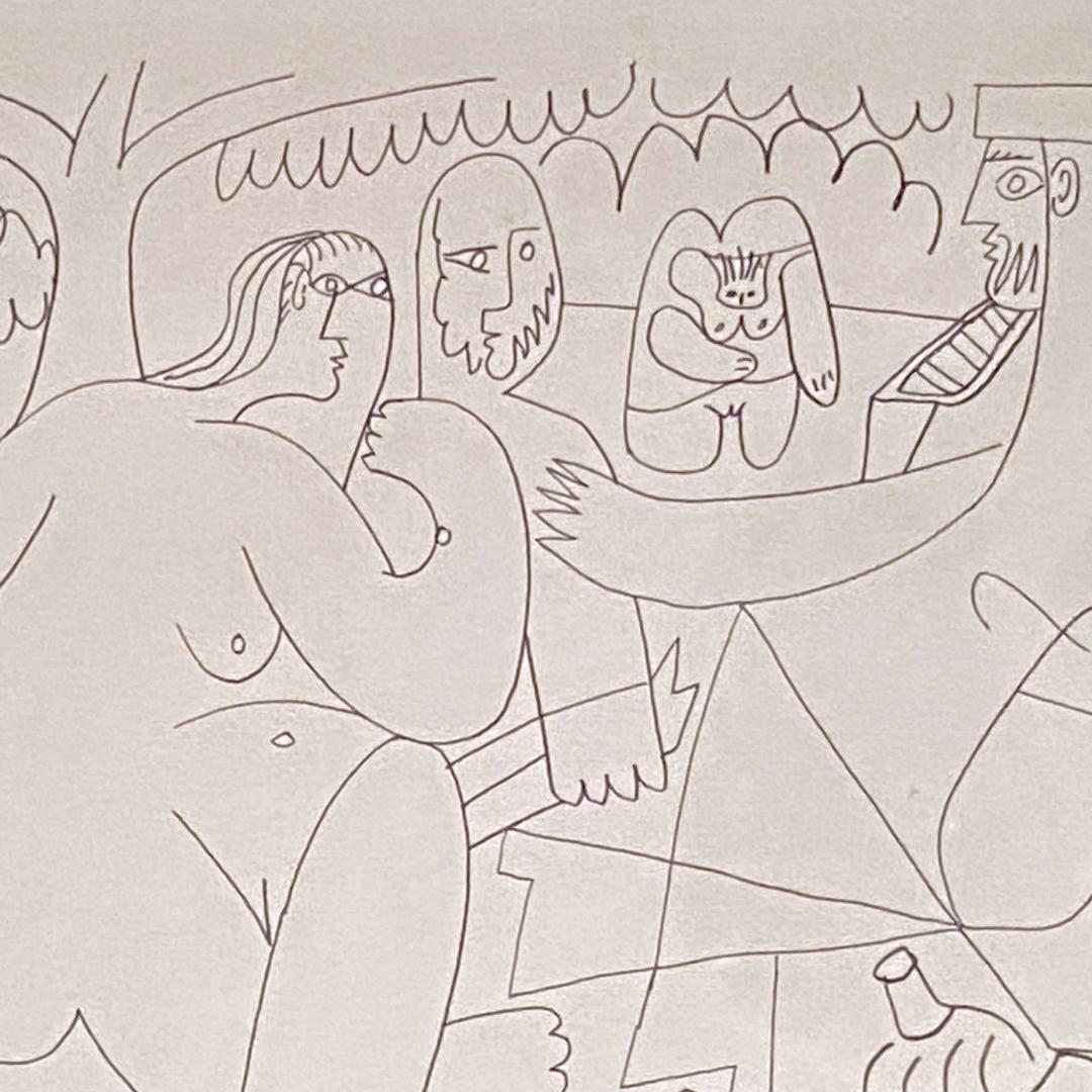 【美品】パブロ・ピカソ☆草上の昼食☆リトグラフ☆証明書付