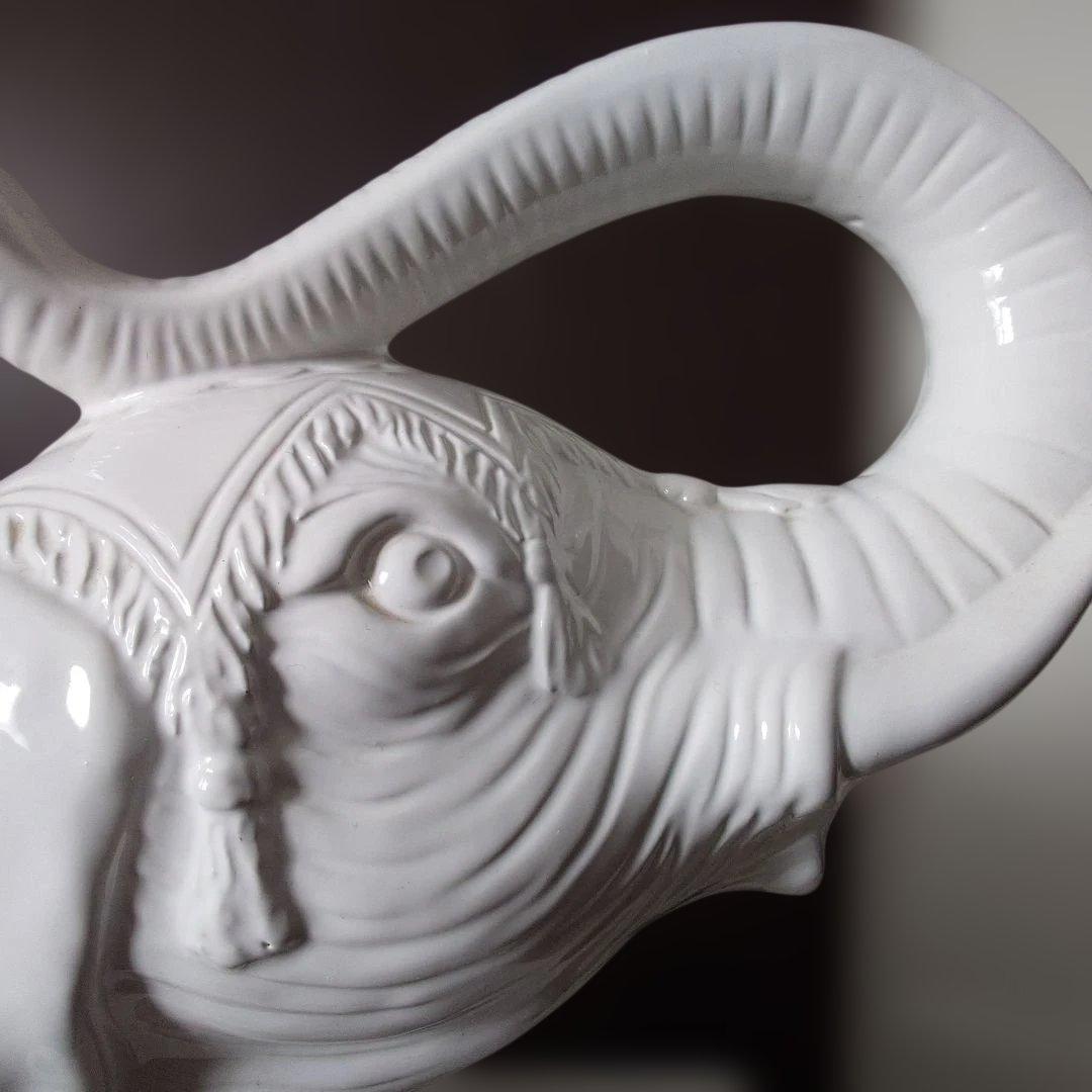 北欧風　ホワイトエレファント　象　飾り台　花台　縁起物