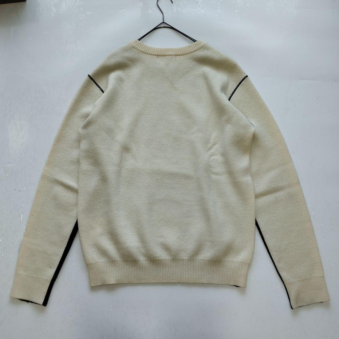 極美品　マークアンドロナ 近年 XLサイズ　バイカラー クルーネック　セーター