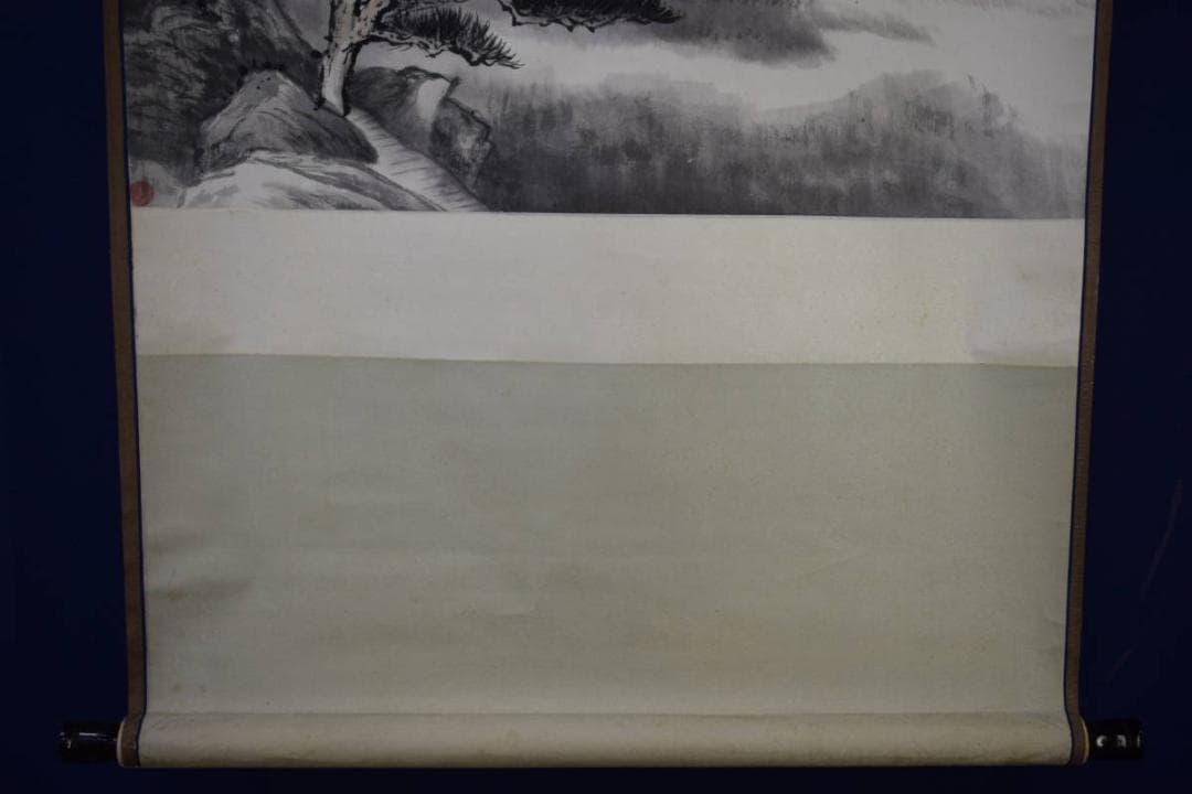 不詳/作者不詳/山水松図/布袋屋掛軸HK-87