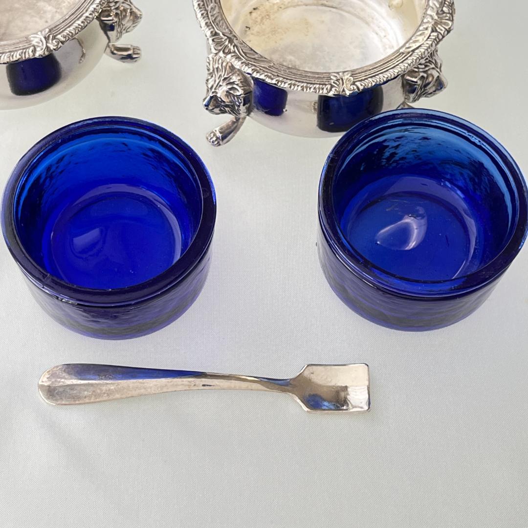 【英国】ライオンのコンディメントセット 専用スプーン / ガラスライナー