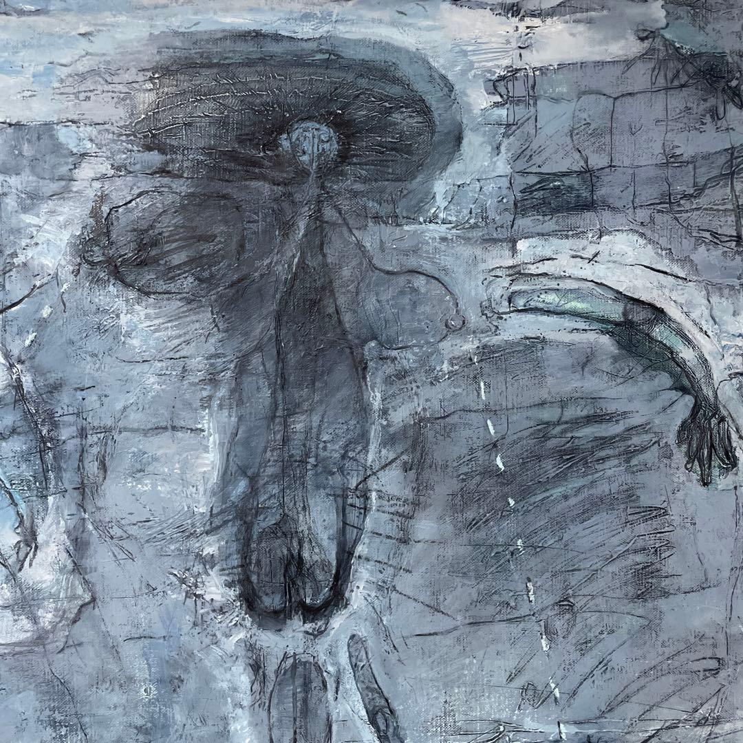 黒田克正『おんな』1979年7月作 ギャラリー取扱作 油彩 抽象画 原画 S25